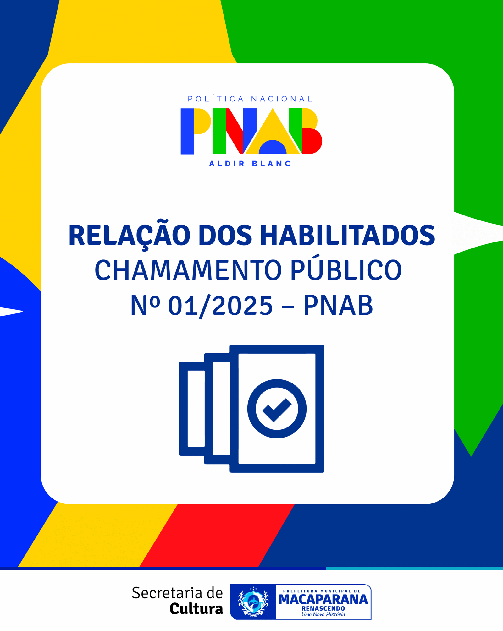 Divulgação da Relação dos Habilitados – Edital de Chamamento Público nº 01/2025