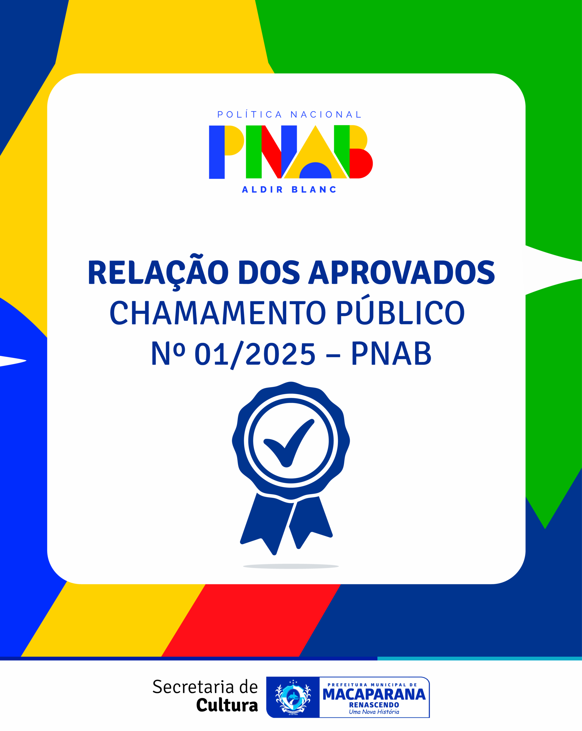 Divulgação da Relação dos Aprovados – Edital de Chamamento Público nº 01/2025