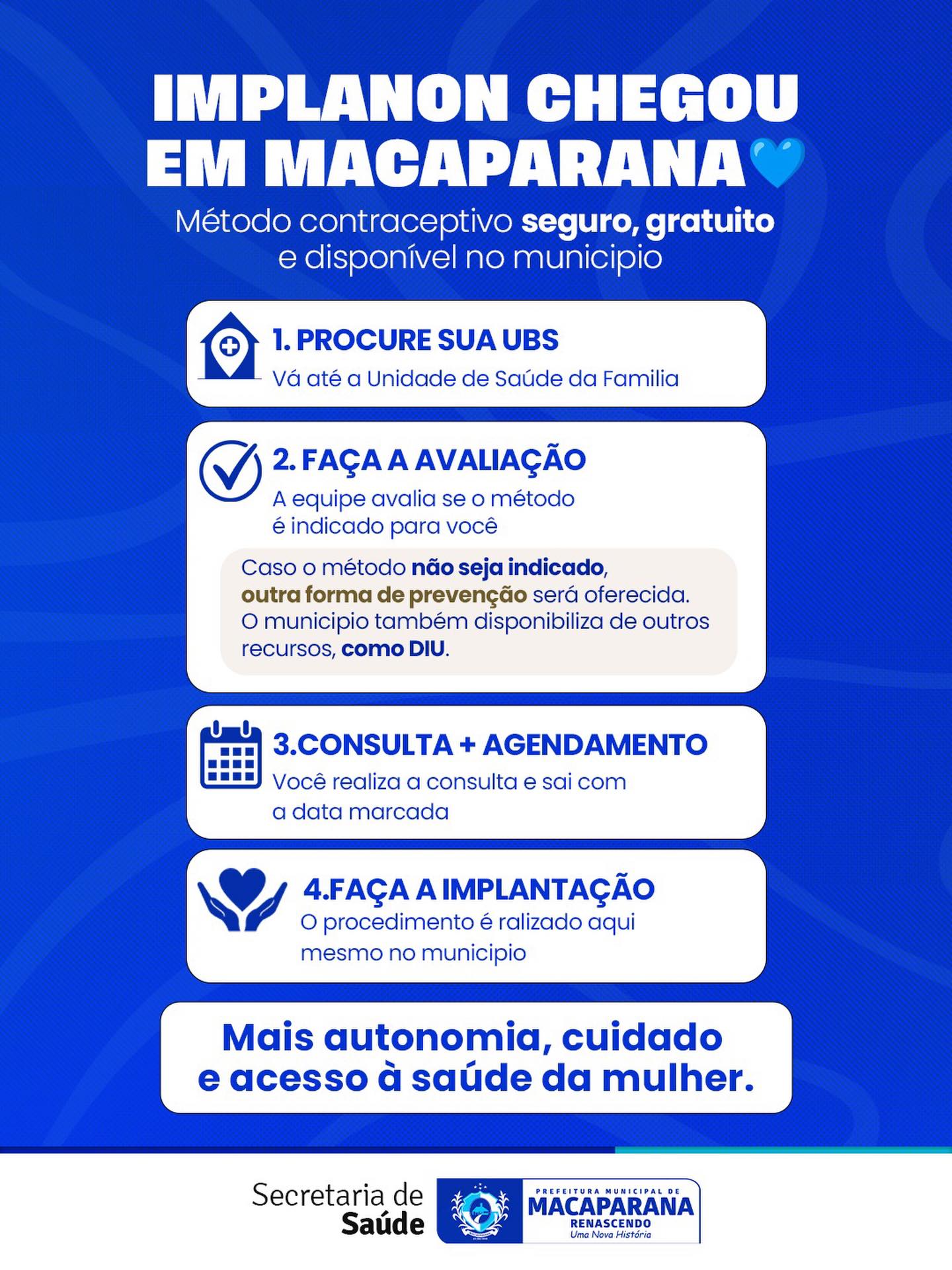 O Implanon chegou em Macaparana!